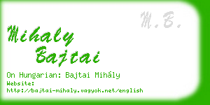 mihaly bajtai business card